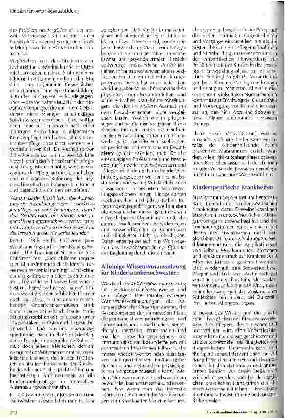 Vorschauseite 2: Die Bedeutung der Ausbildungsqualität in der Kinderkrankenpflege für die Pädiatrie