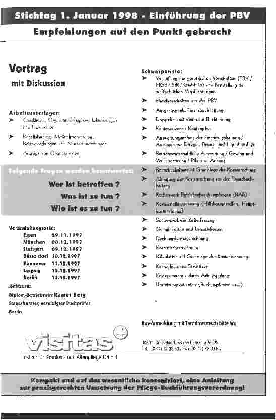 Vorschauseite 5: Die Pflegedokumentation - eine sinnvolle Pflicht