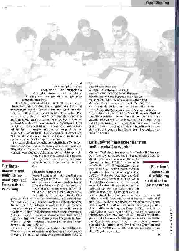 Vorschauseite 6: Pflicht oder Kür? Qualitätssicherung durch Qualifikation der Leitungskräfte - Die Weiterbildung für PDL unter der Lupe