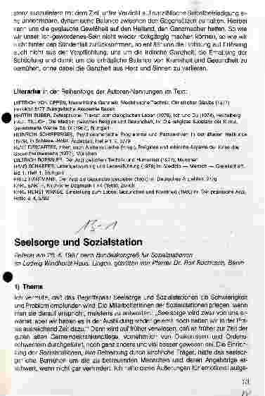 Vorschauseite 1: Seelsorge und Sozialstation