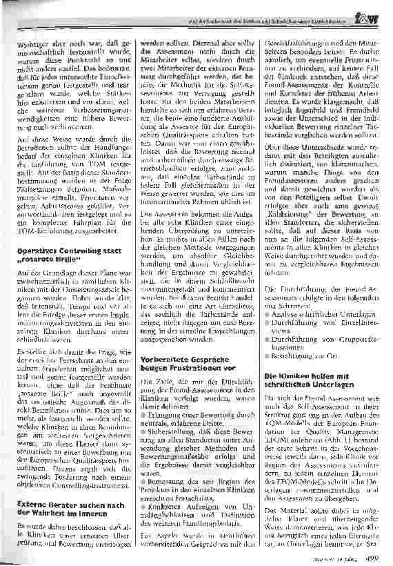 Vorschauseite 2: Auf der suche nach den Stärken und Schwächen eines Krankenhauses Der Einsatz von Fremd-Assessments als Controlling-Instrument