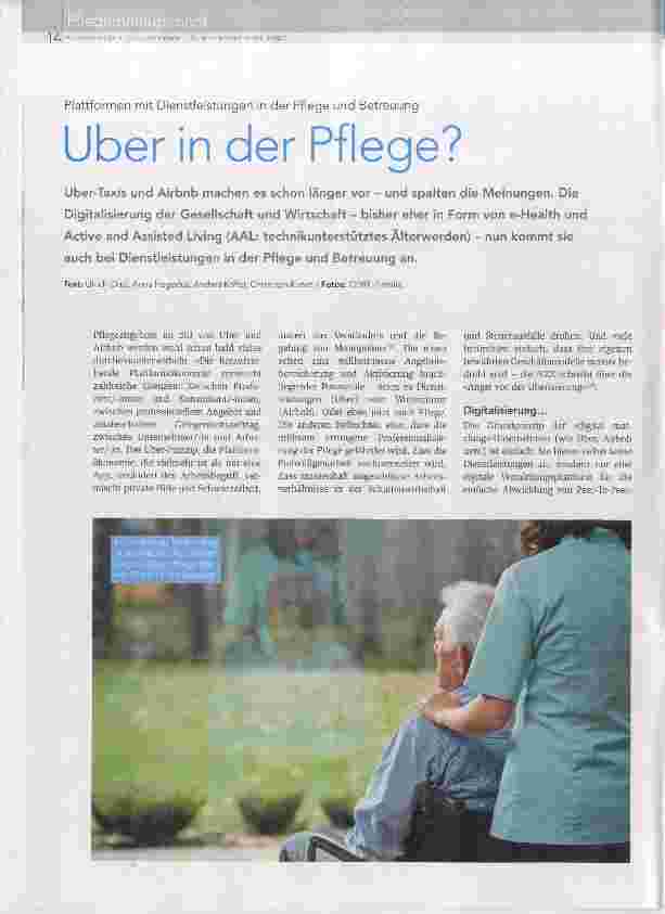 Vorschauseite 1: Uber in der Pflege?