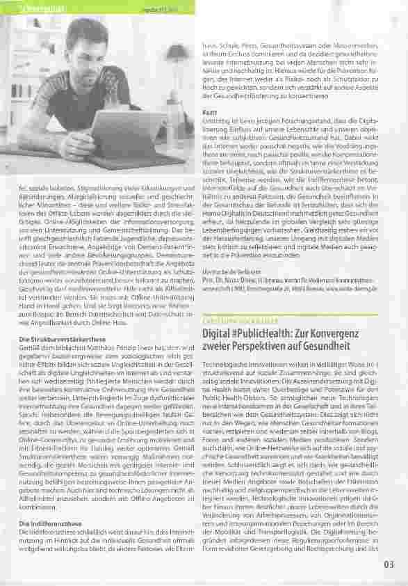 Vorschauseite 2: Zum Gesundheitszustand des HomoDigitalis