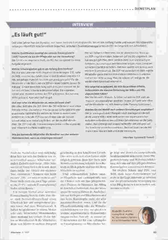 Vorschauseite 4: Der Dienstplan in einer Hand