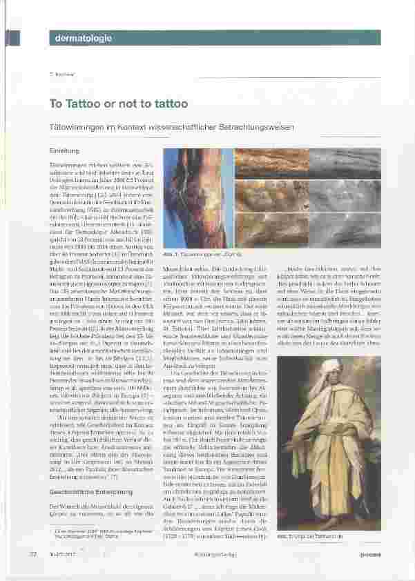Vorschauseite 1: To Tattoo or not to tattoo