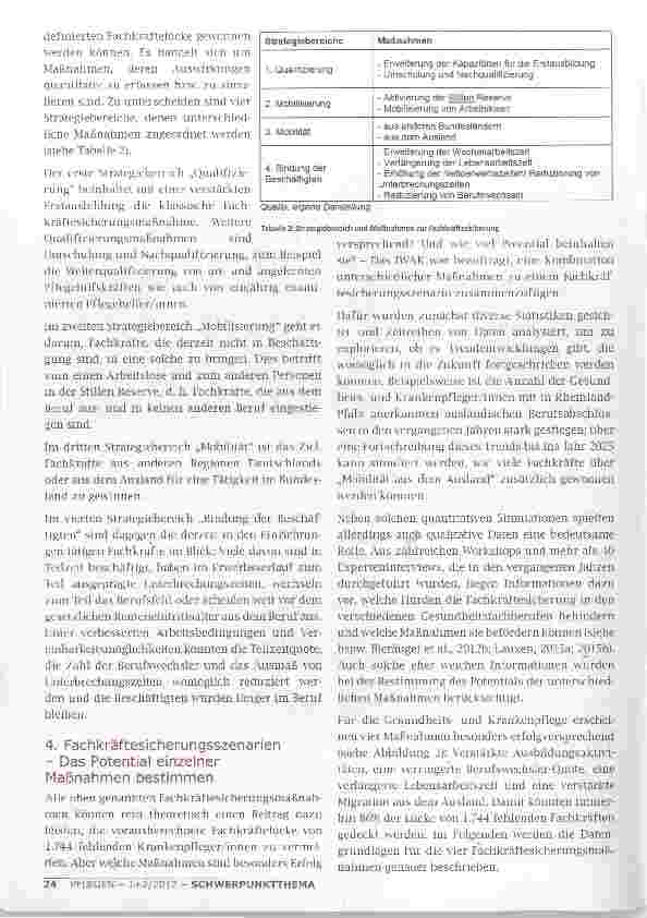 Vorschauseite 3: MODELLIERUNG VON SZENARIEN ZUR FACHKRÄFTESICHERUNG