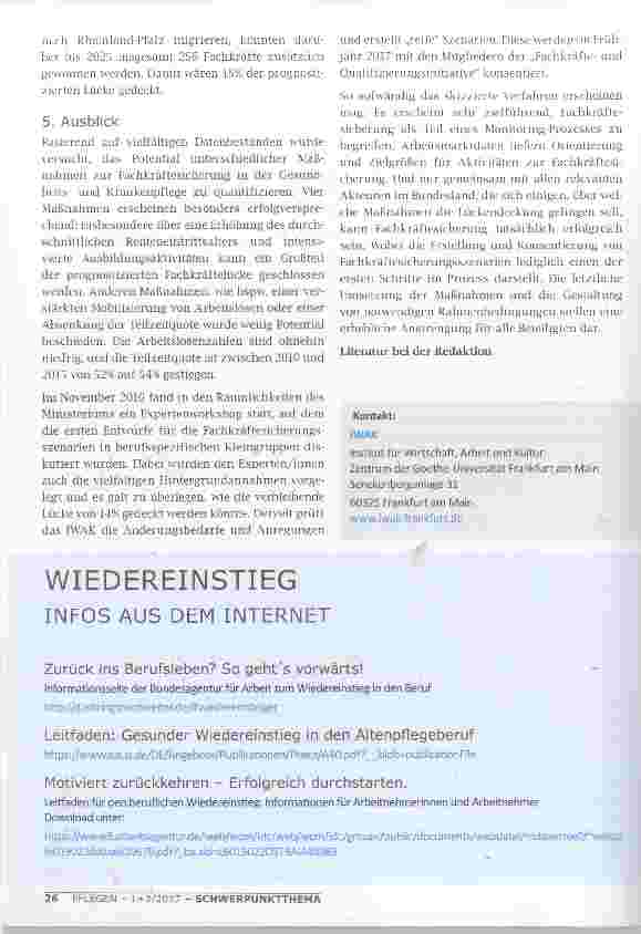 Vorschauseite 5: MODELLIERUNG VON SZENARIEN ZUR FACHKRÄFTESICHERUNG