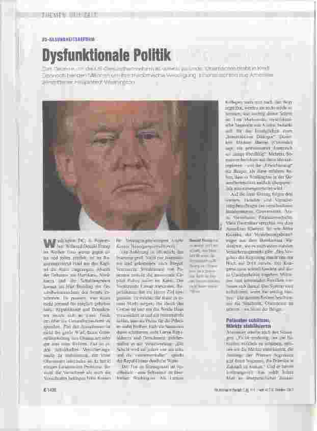 Vorschauseite 1: Dysfunktionale Politik