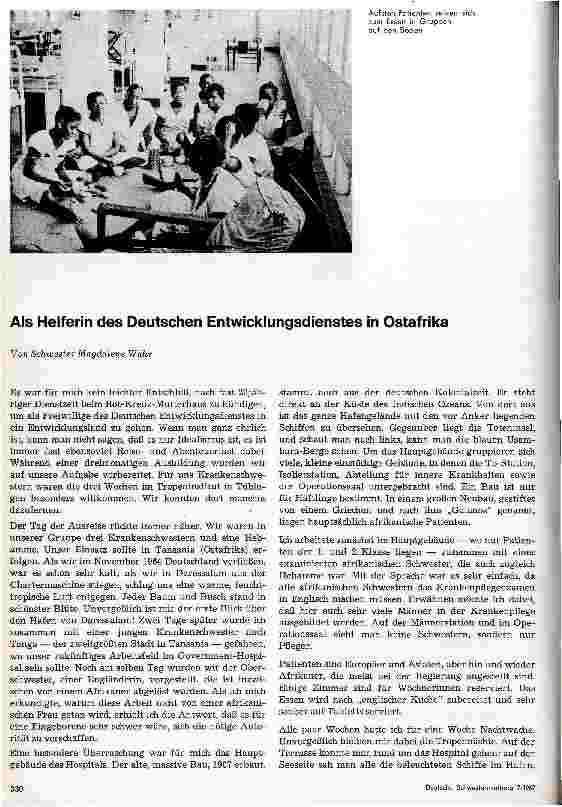 Vorschauseite 1: Als Helferin des Deutschen Entwicklungsdienstes in Ostafrika
