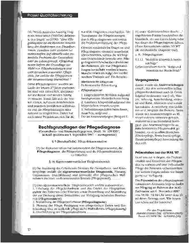 Vorschauseite 3: Mit Pflegediagnosen in die Zukunft