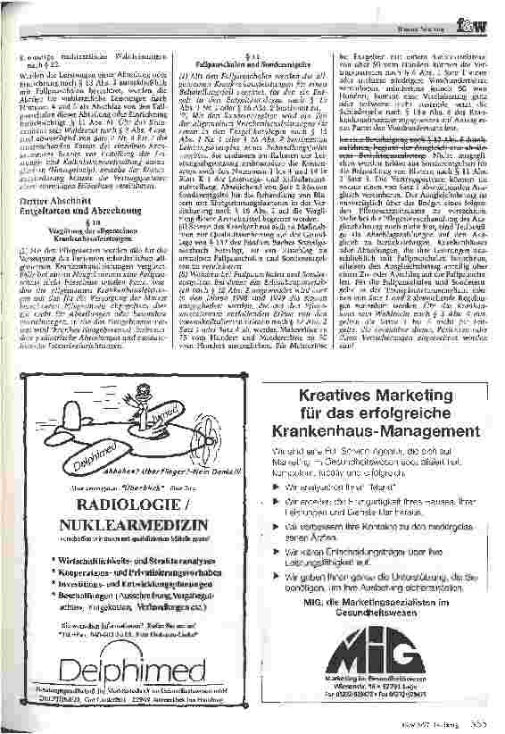 Vorschauseite 2: 5. Änderungsverordnung zur BPflV Auszüge aus dem Kabinettsbeschluß vom 8. Oktober 1997