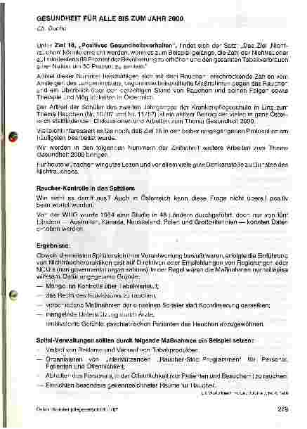 Vorschauseite 1: Gesundheit für alle bis zum Jahr 2000