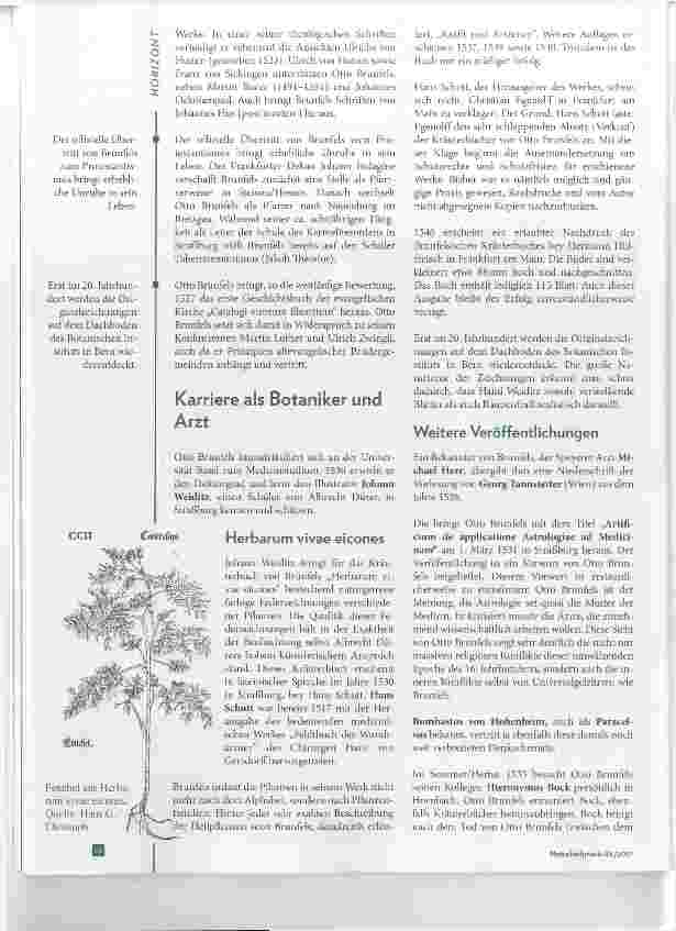 Vorschauseite 2: Otto Brunfels Leben und Werk