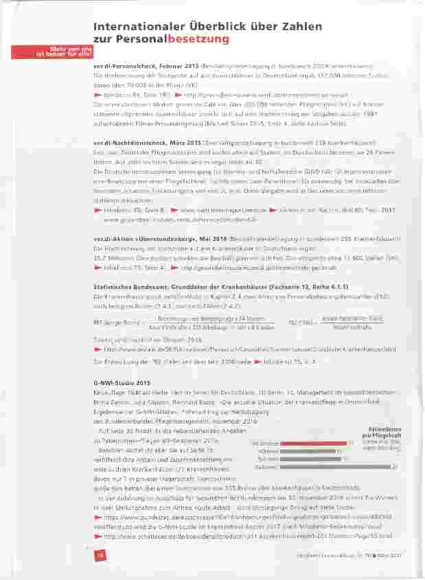 Vorschauseite 1: Internationaler Überblick über Zahlen zur Personalbesetzung