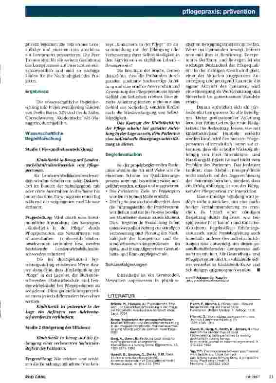 Vorschauseite 2: Kinästhetik in der Pflege