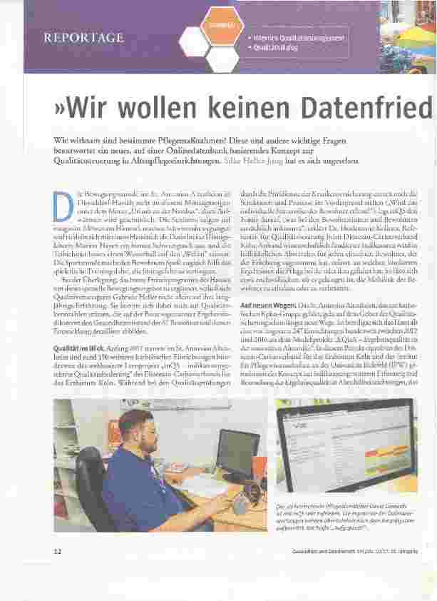 Vorschauseite 1: Wir wollen keinen Datenfriedhof