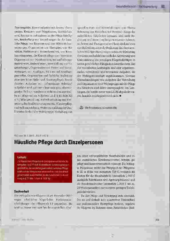 Vorschauseite 4: Rangverhältnis zwischen Wohngruppenzuschlag gemäß § 38a SGB XI und Leistungen nach SGB XII