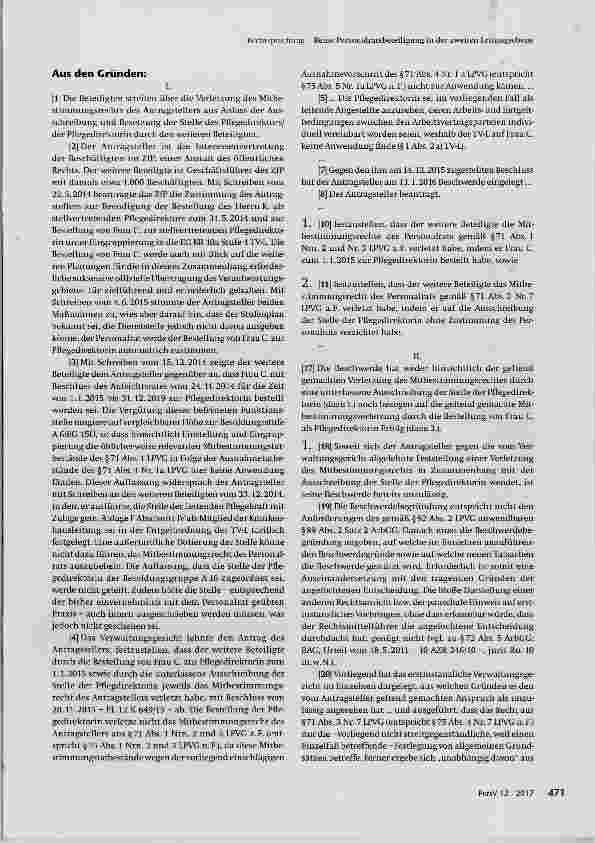Vorschauseite 2: Keine Personalratsbeteiligung in der zweiten Leitungsebene