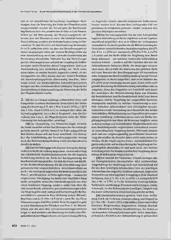 Vorschauseite 3: Keine Personalratsbeteiligung in der zweiten Leitungsebene