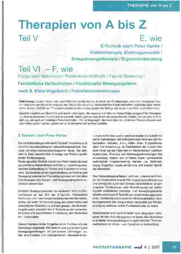 Vorschauseite 1: Therapien von A bis Z