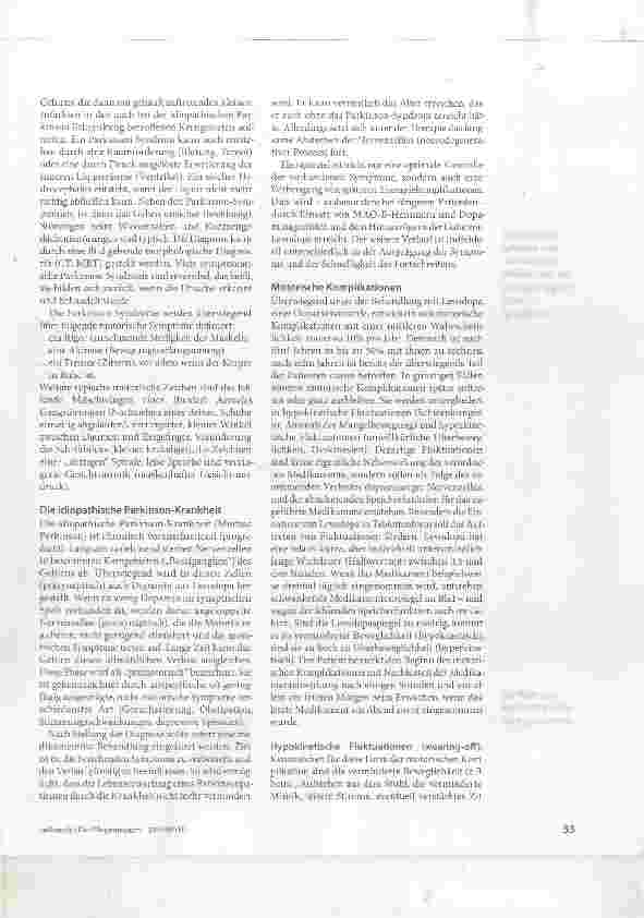 Vorschauseite 2: Parkinson-Syndrom: Diagnose und Symptome
