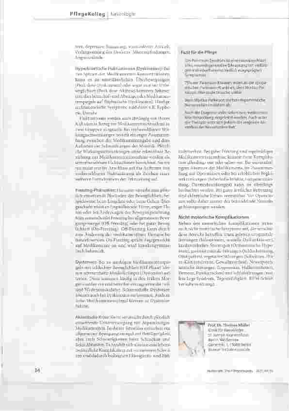 Vorschauseite 3: Parkinson-Syndrom: Diagnose und Symptome