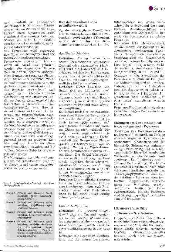 Vorschauseite 3: Postoperative Pflege in der Neurochirurgie 6. Folge: Klinische Überwachung des Patienten (Schluß)