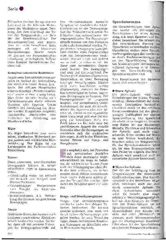 Vorschauseite 5: Postoperative Pflege in der Neurochirurgie 6. Folge: Klinische Überwachung des Patienten (Schluß)