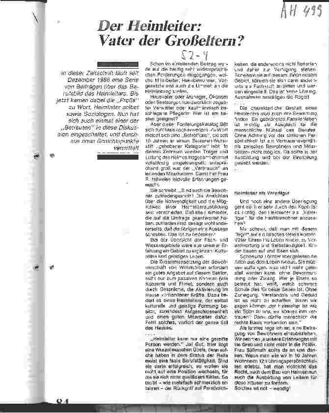 Vorschauseite 1: Der Heimleiter: Vater der Großeltern?