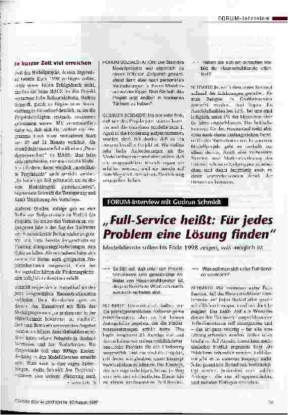 Vorschauseite 2: Drehscheibe für die Hilfe im Krisenfall Hausnotruf-Modell in Nordrhein-Westfalen folgt dem Service britischer Vorbilder