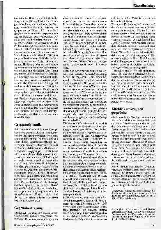 Vorschauseite 2: Gruppengespräche von Krankenschwestern mit Patienten Erfahrungen aus einer Rehabilitationsklinik