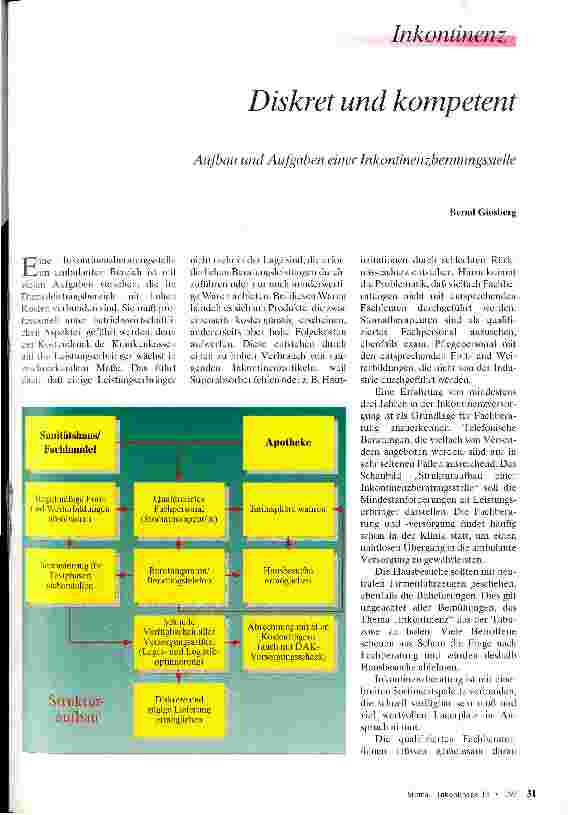 Vorschauseite 1: Diskret und kompetent Aufbau und Aufgaben einer Inkontinenzberatungsstelle