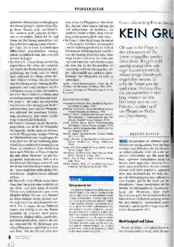 Vorschauseite 1: Kein Grund, sich zu schämen Unvermeidlicher Eingriff in die Intimsphäre des Patienten