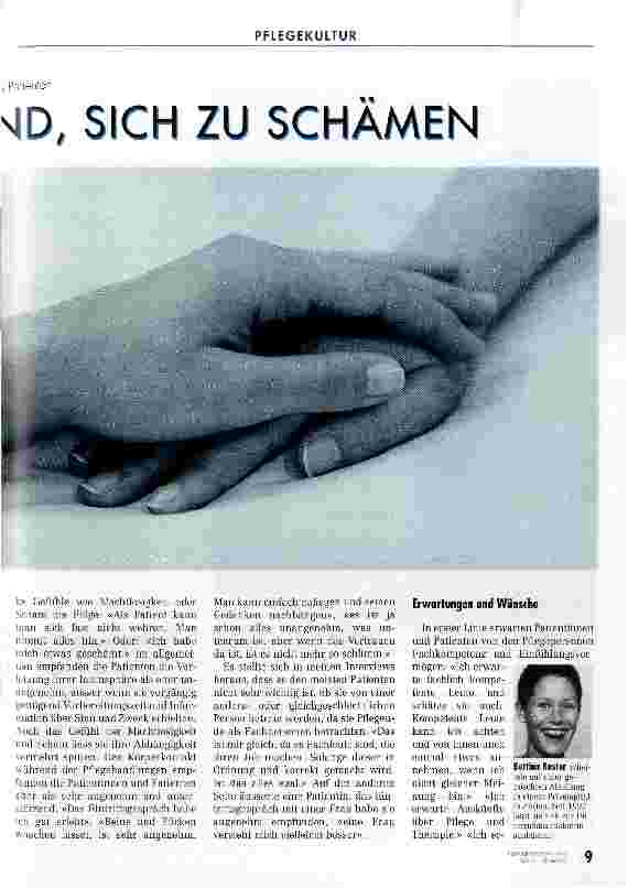 Vorschauseite 2: Kein Grund, sich zu schämen Unvermeidlicher Eingriff in die Intimsphäre des Patienten