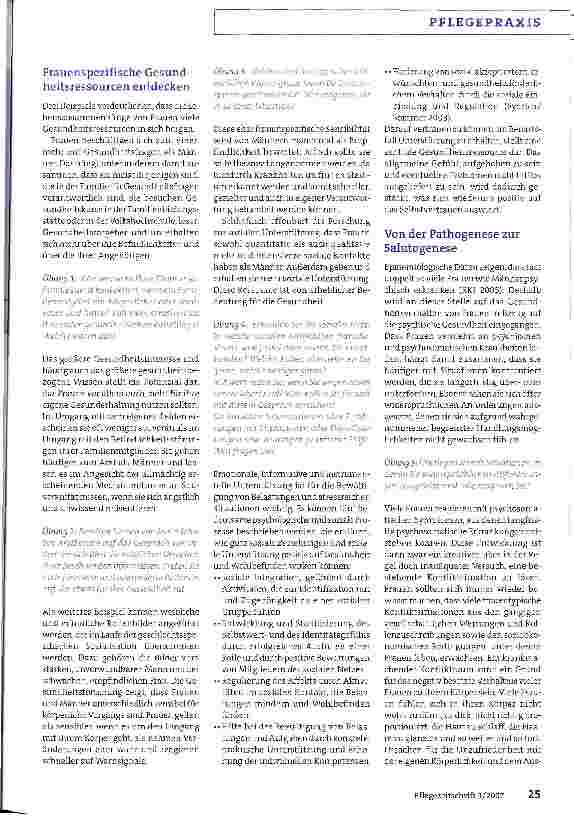 Vorschauseite 2: Gesundheitsförderung in der Pflege zwischen Anspruch und Realität - Teil 6: Frauen und Gesundheit