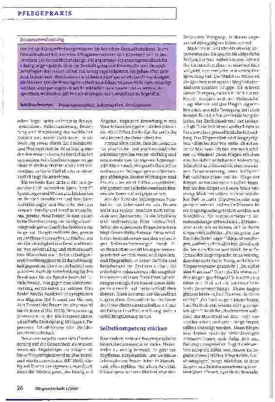 Vorschauseite 3: Gesundheitsförderung in der Pflege zwischen Anspruch und Realität - Teil 6: Frauen und Gesundheit