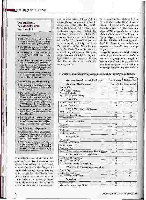 Vorschauseite 5: Case Management auf dem Prüfstand Hilfeplanung in der ambulanten Rehabilitation älterer Menschen (1. Teil)