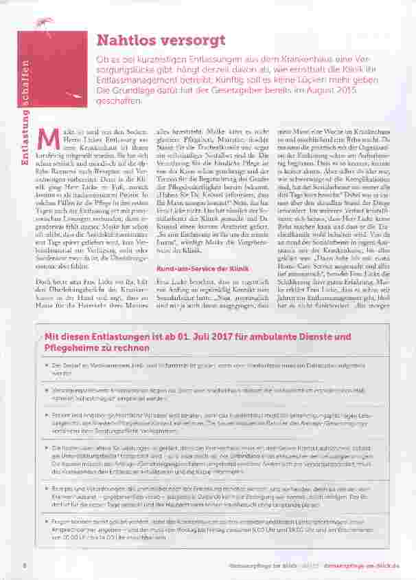 Vorschauseite 1: Nahtlos versorgt