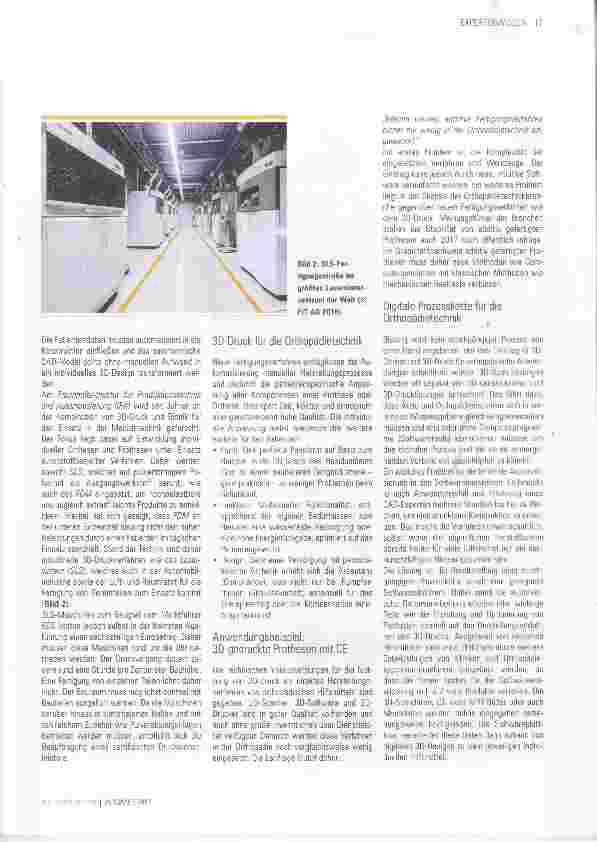 Vorschauseite 3: Im Einsatz: 3D-gedruckte Prothesen & Orthesen mit CE
