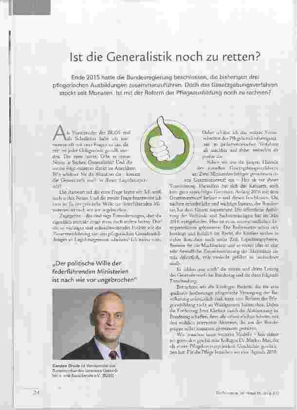 Vorschauseite 1: Ist die Generalistik noch zu retten?
