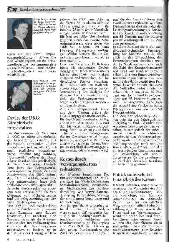 Vorschauseite 2: Krankenhausgesetzgebung 97 f & w-Kompaß-Seminar in Kassel