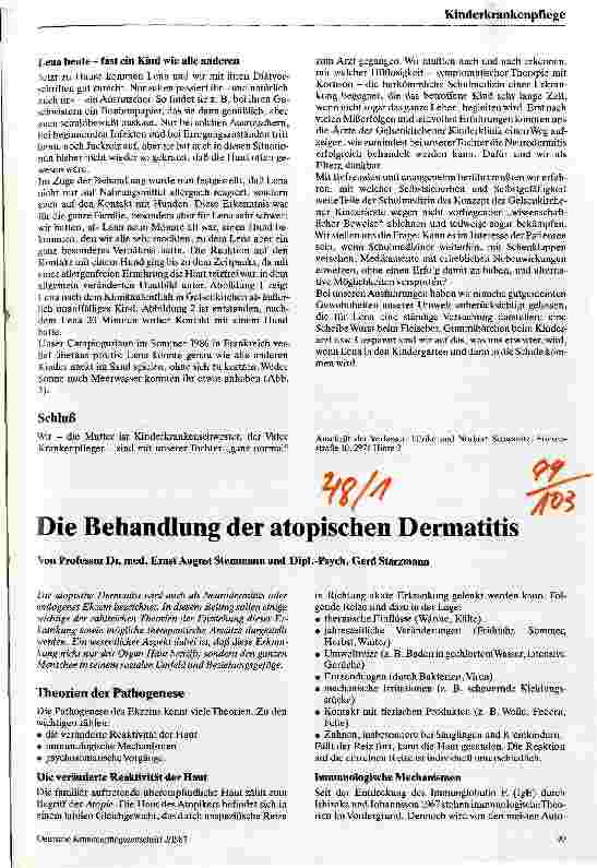 Vorschauseite 4: Neurodermitis - Leidensweg ohne Ende? Erfahrungen der Eltern eines an Neurodermitis erkrankten Kindes