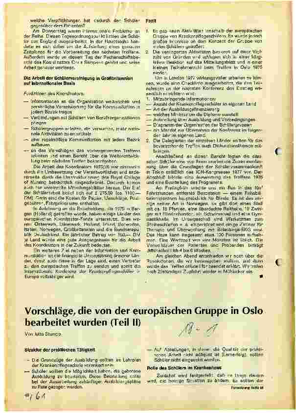Vorschauseite 3: Internationales Schülertreffen der europäischen Gruppe in Oslo Teil I
