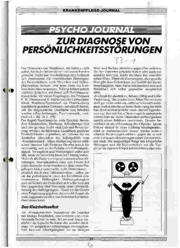 Vorschauseite 1: Psycho Journal Zur Diagnose von Persönlichkeitsstörungen