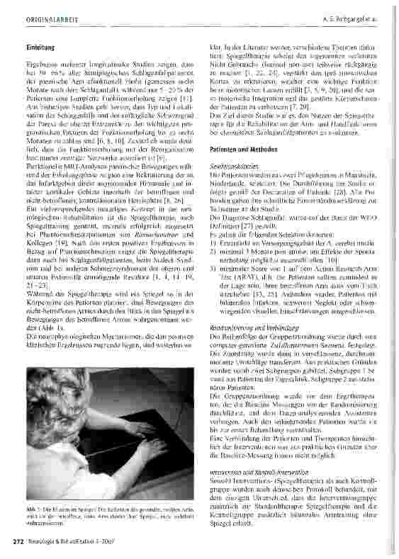 Vorschauseite 2: Spiegeltherapie in der Neurologischen Rehabilitation: Effektivität in Bezug auf die Armund Handfunktionen bei chronischen Schlaganfallpatienten