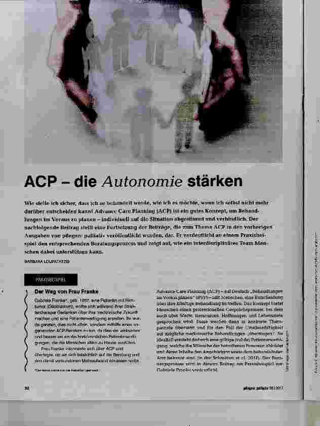 Vorschauseite 1: ACP die Autonomie stärken