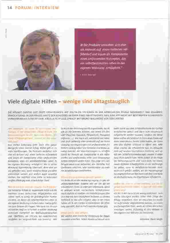 Vorschauseite 1: Viele digitale Hilfen wenige sind alltagstauglich