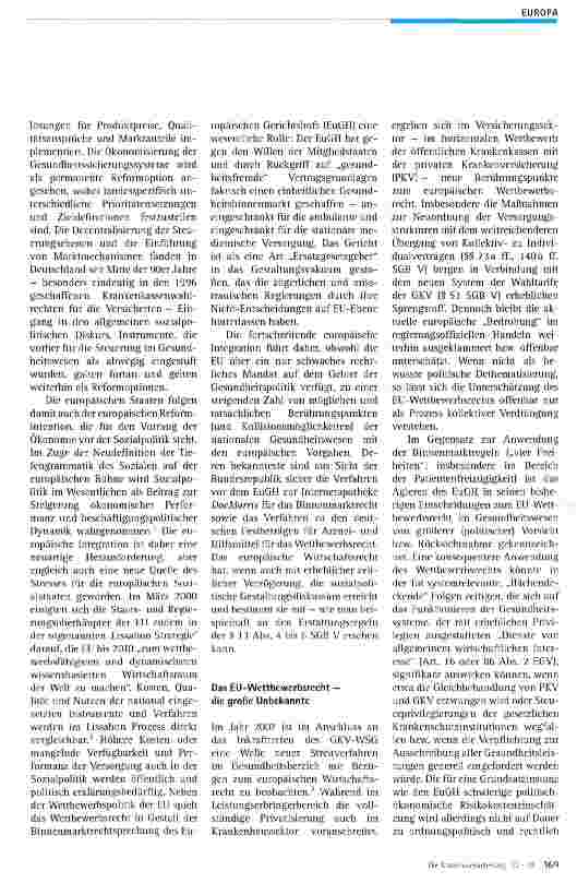 Vorschauseite 2: Die GKV in Europa