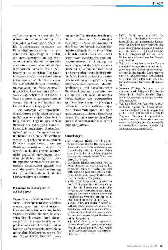 Vorschauseite 4: Die GKV in Europa