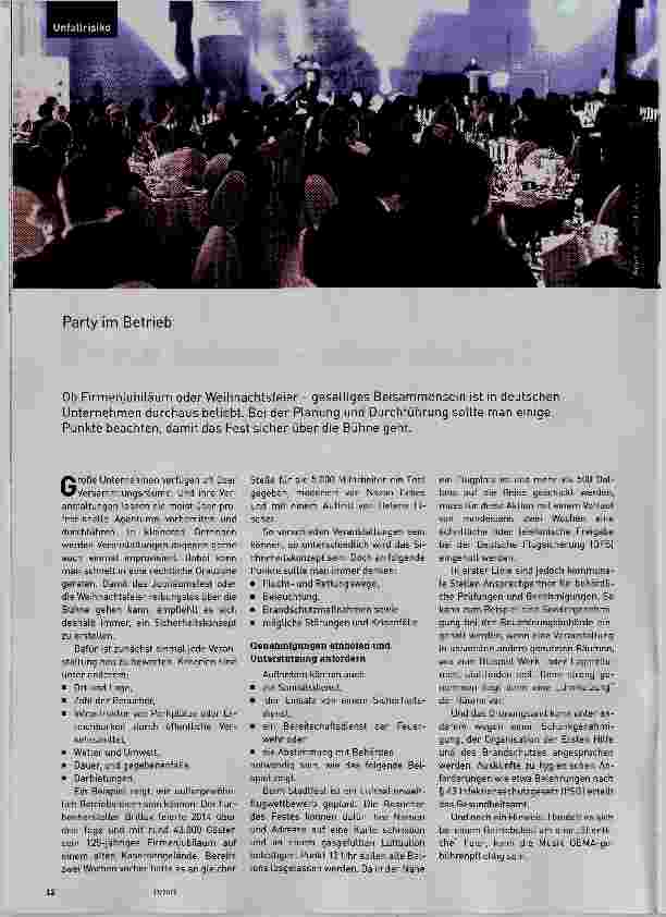 Vorschauseite 1: Feste feiern aber sicher